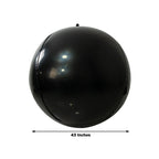 2 - Pack Metallic Black Sphere Balloons, 43" Orbz Mylar Balloons Helium or Air - Filled Party Supplies - Bell Racket Store