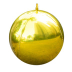 2 - Pack Metallic Gold Sphere Balloons, 43" Orbz Mylar Balloons Helium or Air - Filled Party Supplies - Bell Racket Store