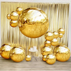 2 - Pack Metallic Gold Sphere Balloons, 43" Orbz Mylar Balloons Helium or Air - Filled Party Supplies - Bell Racket Store