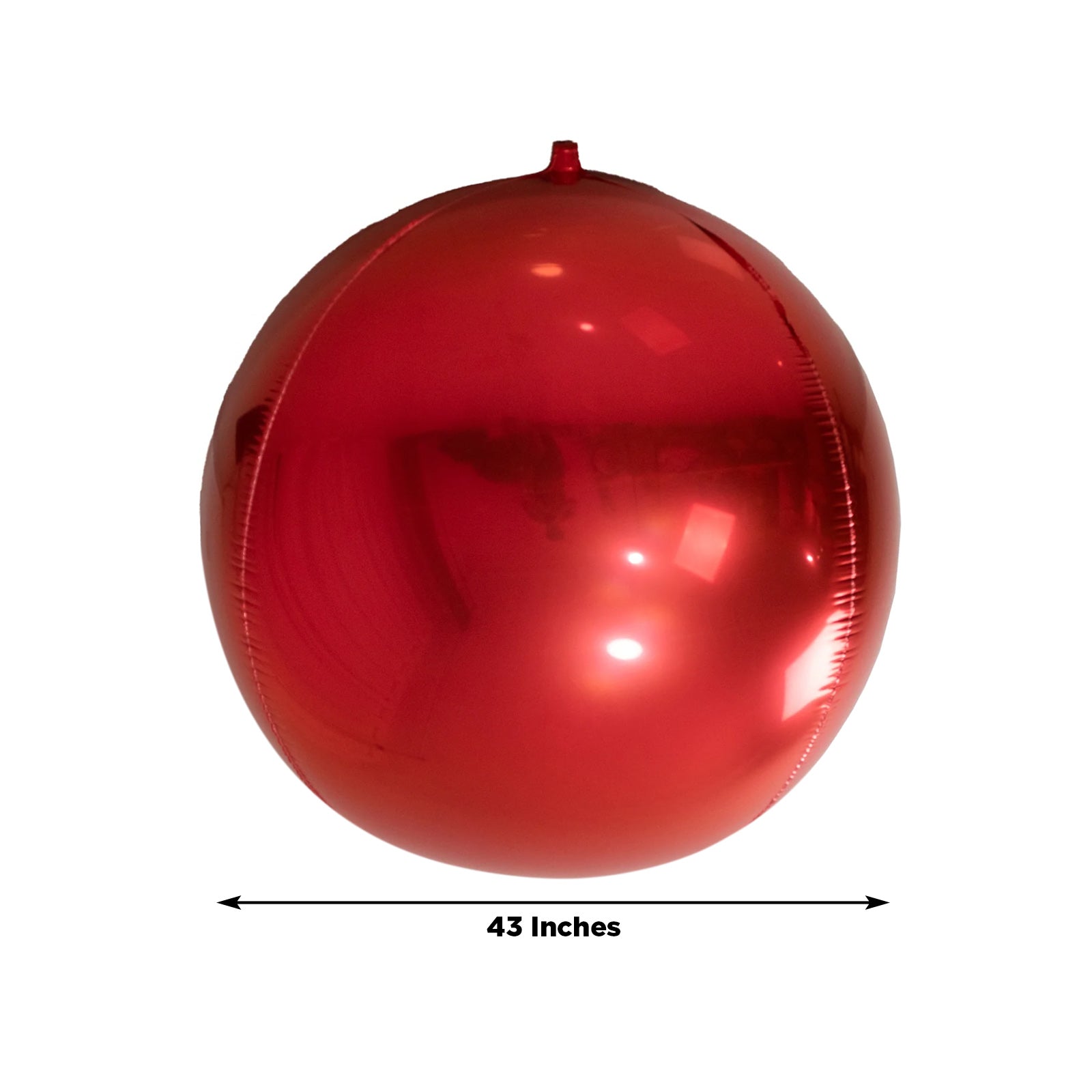 2 - Pack Metallic Red Sphere Balloons, 43" Orbz Mylar Balloons Helium or Air - Filled Party Supplies - Bell Racket Store