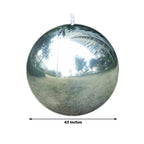 2 - Pack Metallic Silver Sphere Balloons, 43" Orbz Mylar Balloons Helium or Air - Filled Party Supplies - Bell Racket Store
