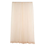 2 Pack Nude Sheer Chiffon Event Curtain Drapes, Durable Flame Resistant Organza Backdrop Event Panels With Rod Pockets - 10ftx10ft - Bell Racket Store