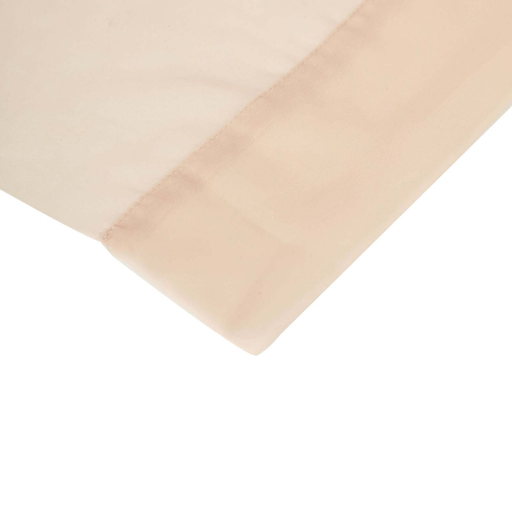 2 Pack Nude Sheer Chiffon Event Curtain Drapes, Durable Flame Resistant Organza Backdrop Event Panels With Rod Pockets - 10ftx10ft - Bell Racket Store