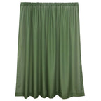 2 Pack Olive Green Polyester Event Curtain Drapes, 10ftx8ft Backdrop Event Panels With Rod Pockets 130 GSM - Bell Racket Store