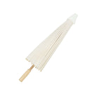 2 - Pack Paper and Bamboo Parasol Umbrellas White - Perfect Bridal Shower Photo Props and Table Decorations 32" - Bell Racket Store