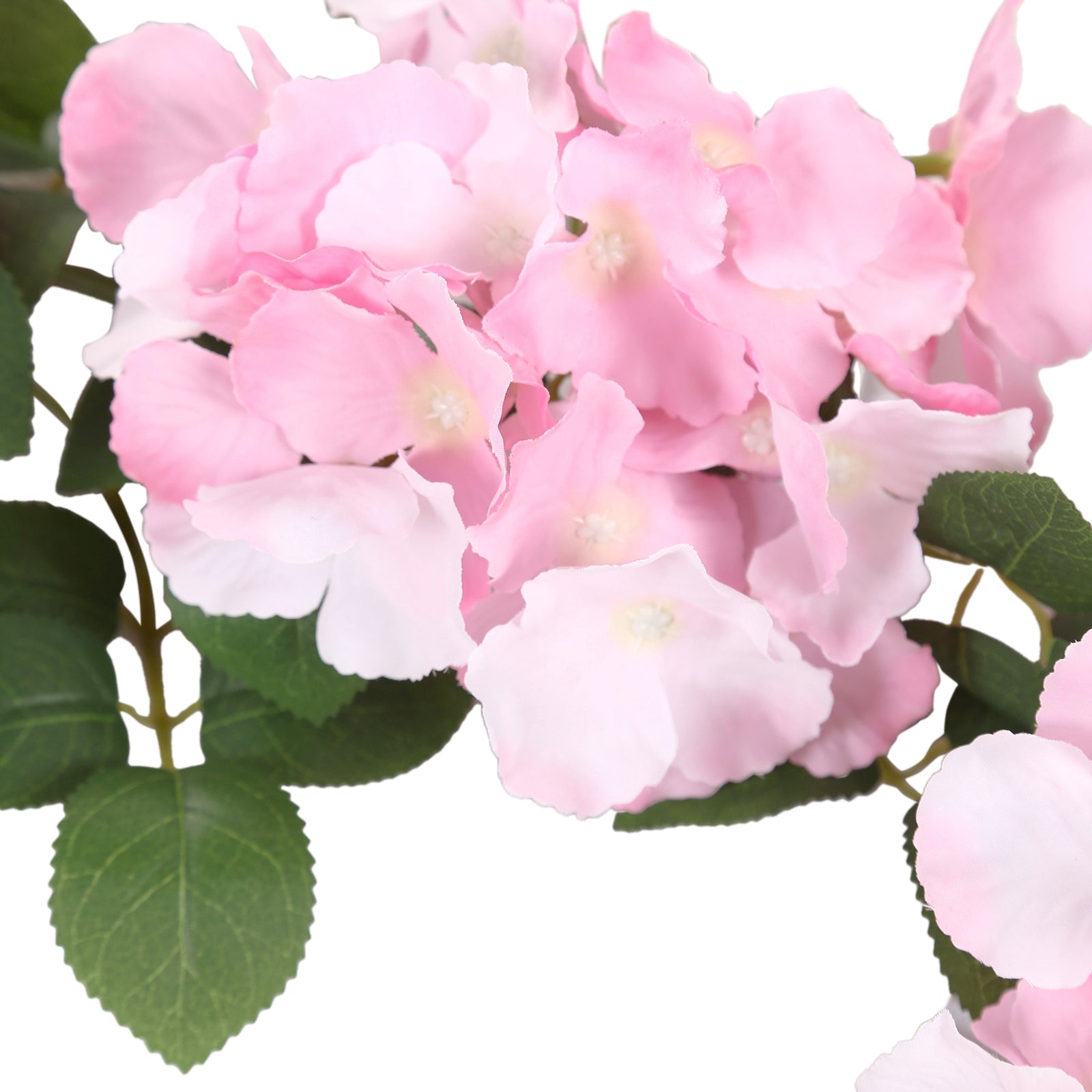 2 - Pack Pink Artificial Hydrangea Garland 5.5ft â€“ Artificial Silk Floral Vine with Green Leaves - Bell Racket Store