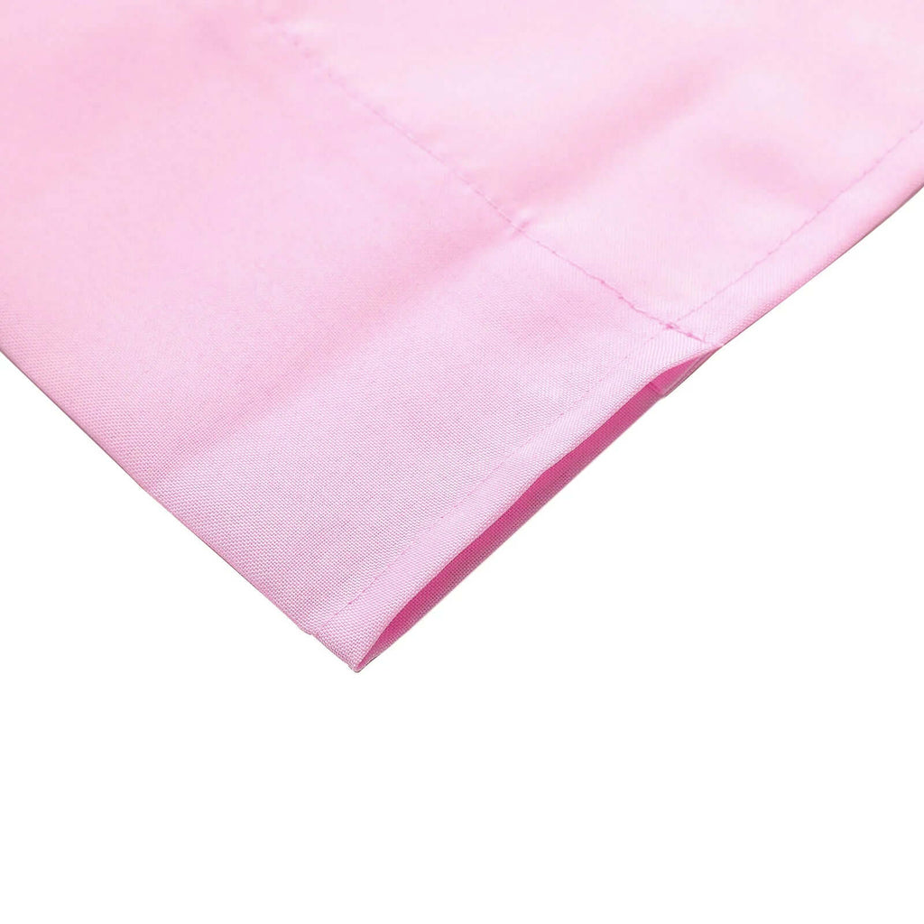 2 Pack Pink Polyester Event Curtain Drapes, 10ftx8ft Backdrop Event Panels With Rod Pockets 130 GSM - Bell Racket Store