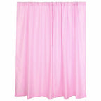2 Pack Pink Polyester Event Curtain Drapes, 10ftx8ft Backdrop Event Panels With Rod Pockets 130 GSM - Bell Racket Store