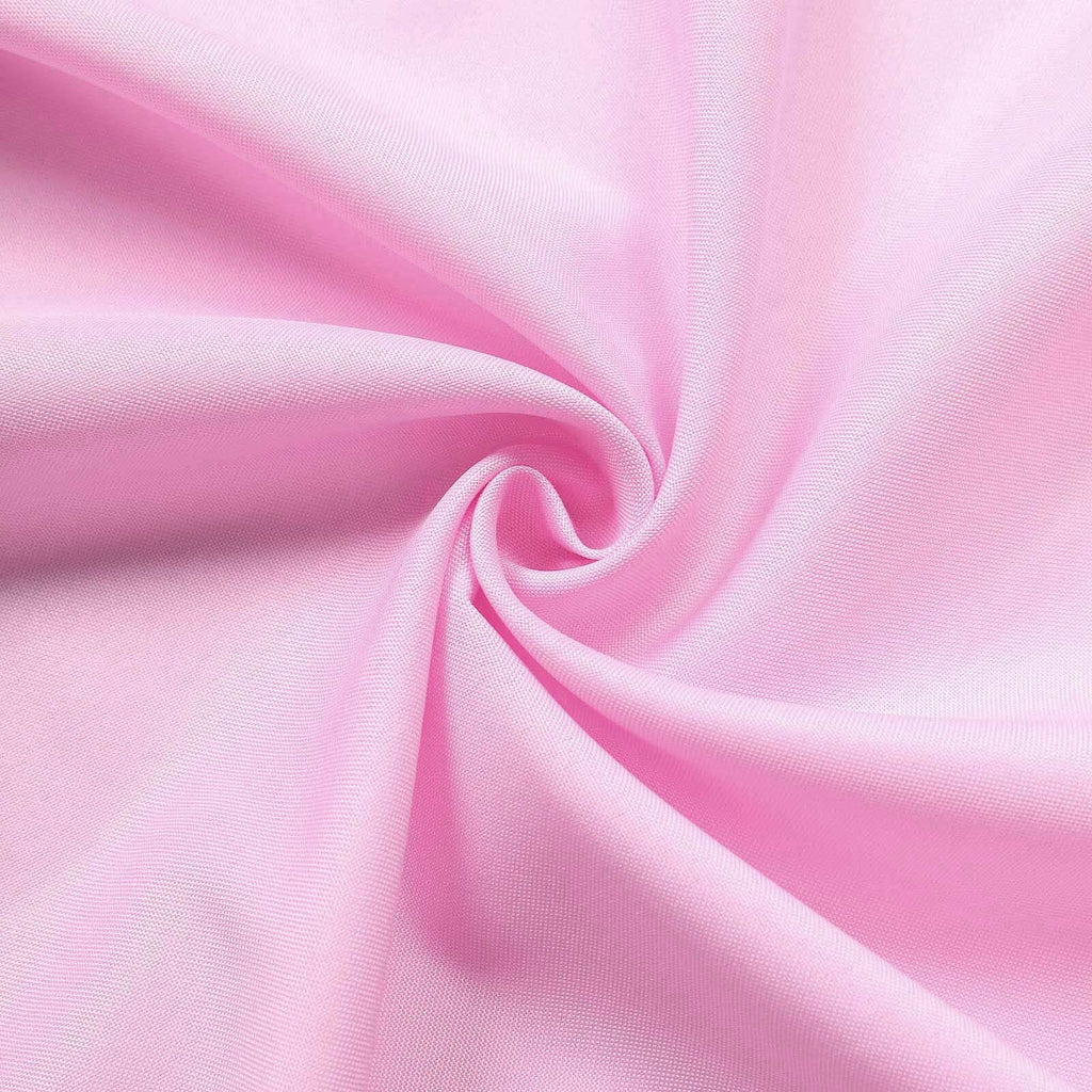 2 Pack Pink Polyester Event Curtain Drapes, 10ftx8ft Backdrop Event Panels With Rod Pockets 130 GSM - Bell Racket Store