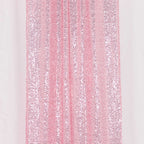 2 Pack Pink Sequin Event Curtain Drapes with Rod Pockets, Seamless Backdrop Event Panels - 8ftx2ft - Bell Racket Store