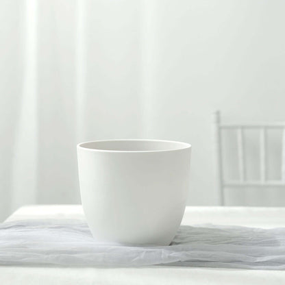 2 - Pack Planter Pots Indoor Macrame Holder Design White - Plastic Plant Pots 5.5" - Bell Racket Store