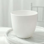 2 - Pack Planter Pots Indoor Macrame Holder Design White - Plastic Plant Pots 5.5" - Bell Racket Store