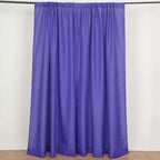 2 Pack Purple Polyester Event Curtain Drapes, 10ftx8ft Backdrop Event Panels With Rod Pockets 130 GSM - Bell Racket Store