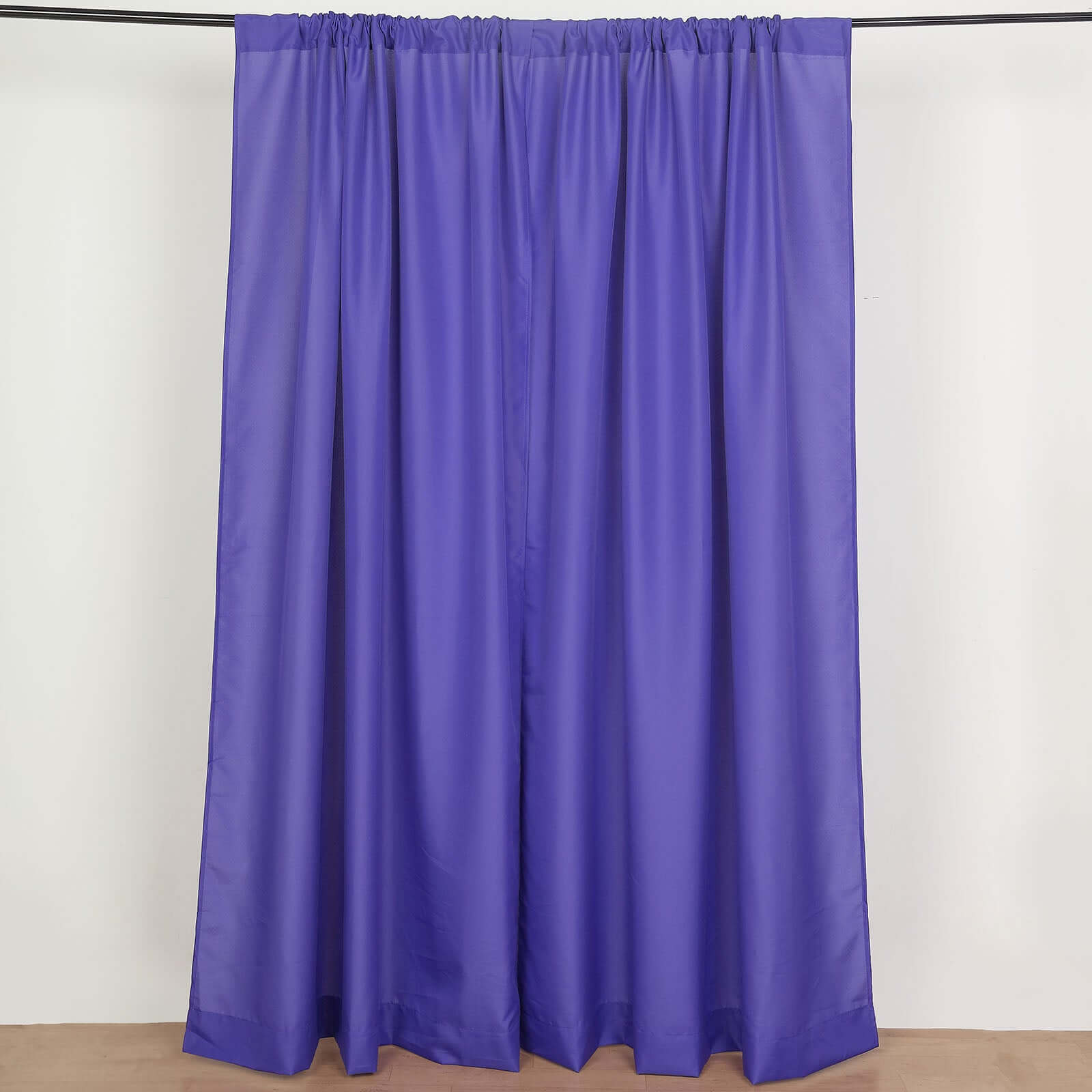 2 Pack Purple Polyester Event Curtain Drapes, 10ftx8ft Backdrop Event Panels With Rod Pockets 130 GSM - Bell Racket Store
