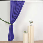 2 Pack Purple Polyester Event Curtain Drapes, 10ftx8ft Backdrop Event Panels With Rod Pockets 130 GSM - Bell Racket Store