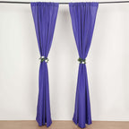 2 Pack Purple Polyester Event Curtain Drapes, 10ftx8ft Backdrop Event Panels With Rod Pockets 130 GSM - Bell Racket Store