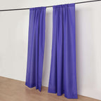 2 Pack Purple Polyester Event Curtain Drapes, 10ftx8ft Backdrop Event Panels With Rod Pockets 130 GSM - Bell Racket Store