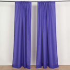 2 Pack Purple Polyester Event Curtain Drapes, 10ftx8ft Backdrop Event Panels With Rod Pockets 130 GSM - Bell Racket Store