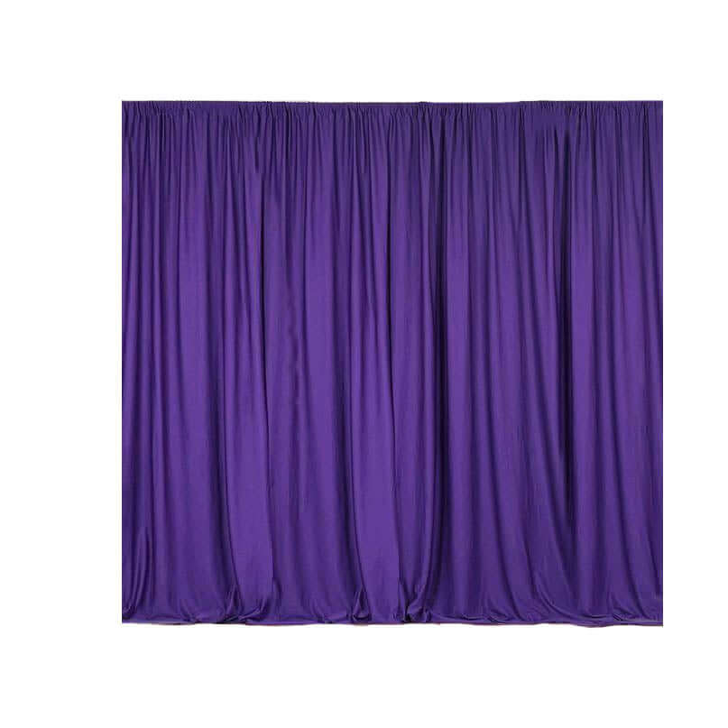 2 Pack Purple Scuba Polyester Event Curtain Drapes, Durable Flame Resistant Backdrop Event Panels Wrinkle Free with Rod Pockets - 10ftx10ft - NestOCart