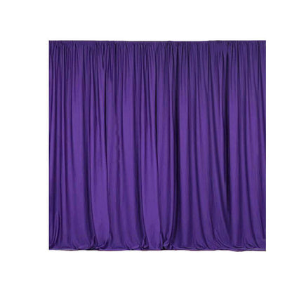 2 Pack Purple Scuba Polyester Event Curtain Drapes, Durable Flame Resistant Backdrop Event Panels Wrinkle Free with Rod Pockets - 10ftx10ft - NestOCart