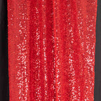 2 Pack Red Sequin Event Curtain Drapes with Rod Pockets, Seamless Backdrop Event Panels - 8ftx2ft - Bell Racket Store