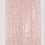 2 Pack Rose Gold Sequin Event Curtain Drapes with Rod Pockets, Seamless Backdrop Event Panels - 8ftx2ft - Bell Racket Store