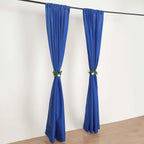 2 Pack Royal Blue Polyester Event Curtain Drapes, 10ftx8ft Backdrop Event Panels With Rod Pockets 130 GSM - Bell Racket Store