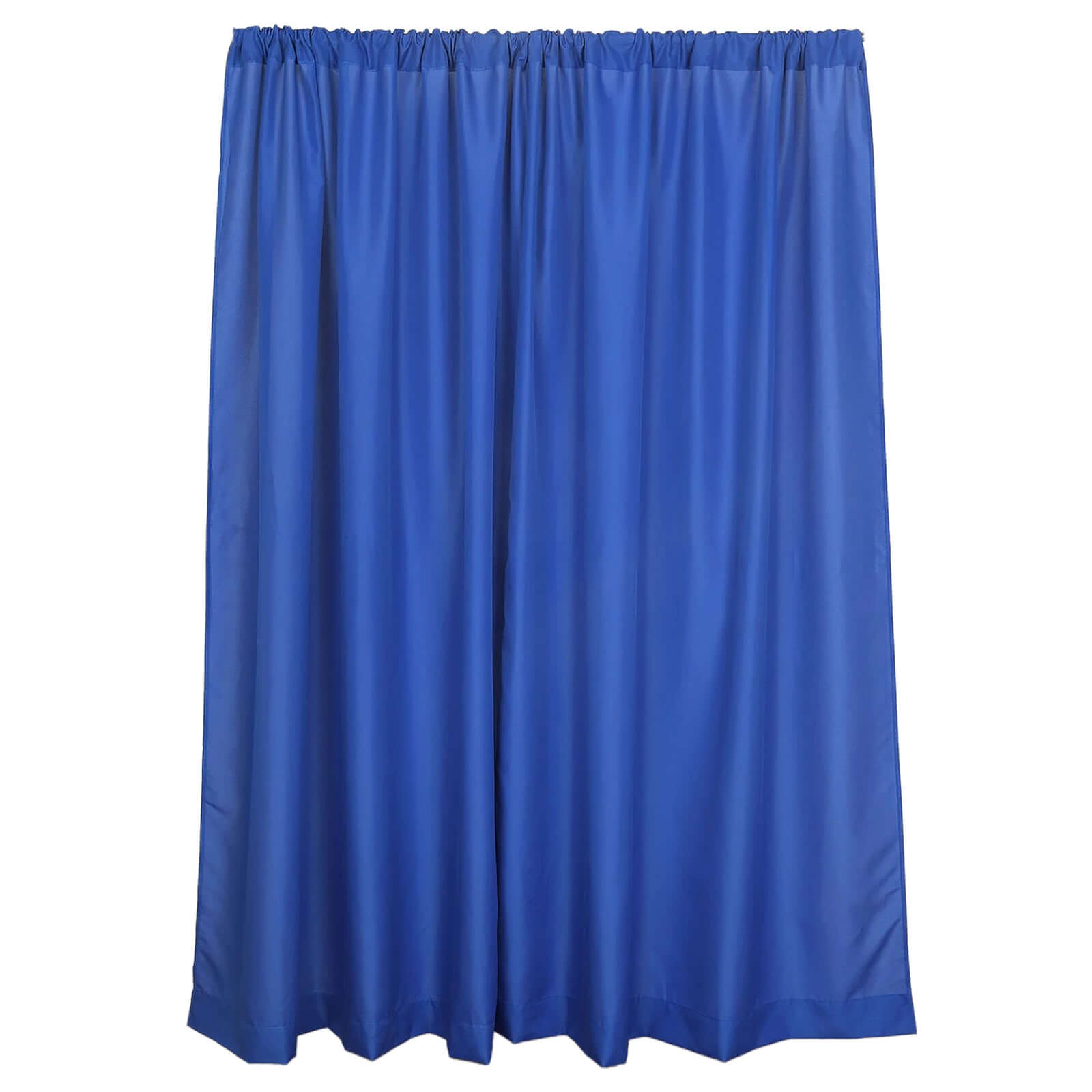 2 Pack Royal Blue Polyester Event Curtain Drapes, 10ftx8ft Backdrop Event Panels With Rod Pockets 130 GSM - Bell Racket Store