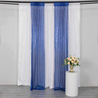 2 Pack Royal Blue Sequin Event Curtain Drapes with Rod Pockets, Seamless Backdrop Event Panels - 8ftx2ft - Bell Racket Store