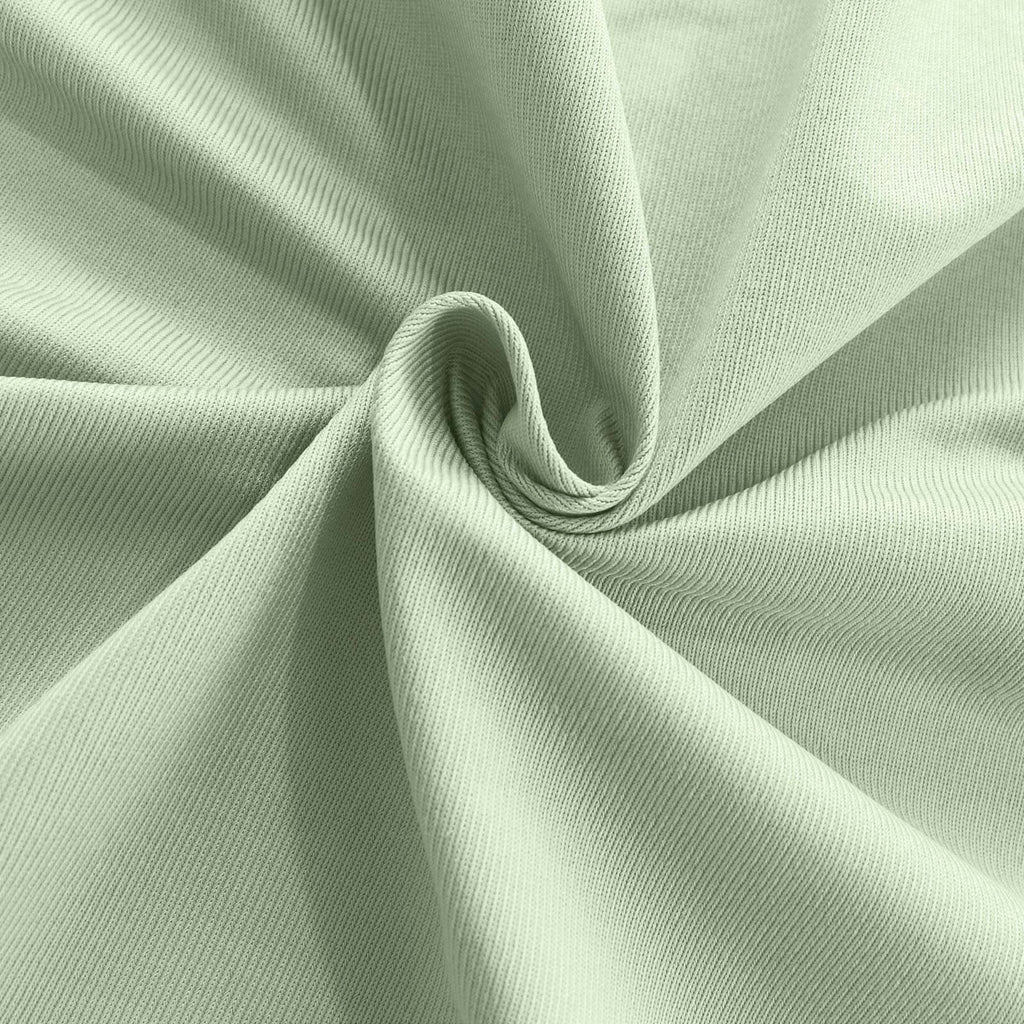 2 Pack Sage Green Scuba Polyester Event Curtain Drapes, Durable Flame Resistant Backdrop Event Panels Wrinkle Free with Rod Pockets - 10ftx10ft - Bell Racket Store