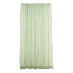 2 Pack Sage Green Sheer Chiffon Event Curtain Drapes, Durable Flame Resistant Organza Backdrop Event Panels With Rod Pockets - 10ftx10ft - Bell Racket Store