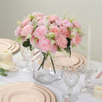 2 - Pack Silk Peony Bouquet 14" Blush â€“ Lifelike Artificial Flower Arrangement for Vase Display, Events & Everyday Decor - Bell Racket Store