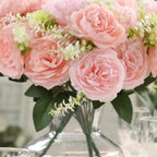 2 - Pack Silk Peony Bouquet 14" Blush â€“ Lifelike Artificial Flower Arrangement for Vase Display, Events & Everyday Decor - Bell Racket Store