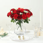 2 - Pack Silk Peony Bouquet 14" Burgundy â€“ Lifelike Artificial Flower Arrangement for Vase Display, Events & Everyday Decor - Bell Racket Store