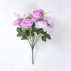2 - Pack Silk Peony Bouquet 14" Lavender Lilac â€“ Lifelike Artificial Flower Arrangement for Vase Display, Events & Everyday Decor - Bell Racket Store