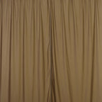 2 Pack Taupe Scuba Polyester Event Curtain Drapes, Durable Flame Resistant Backdrop Event Panels Wrinkle Free with Rod Pockets - 10ftx10ft - Bell Racket Store