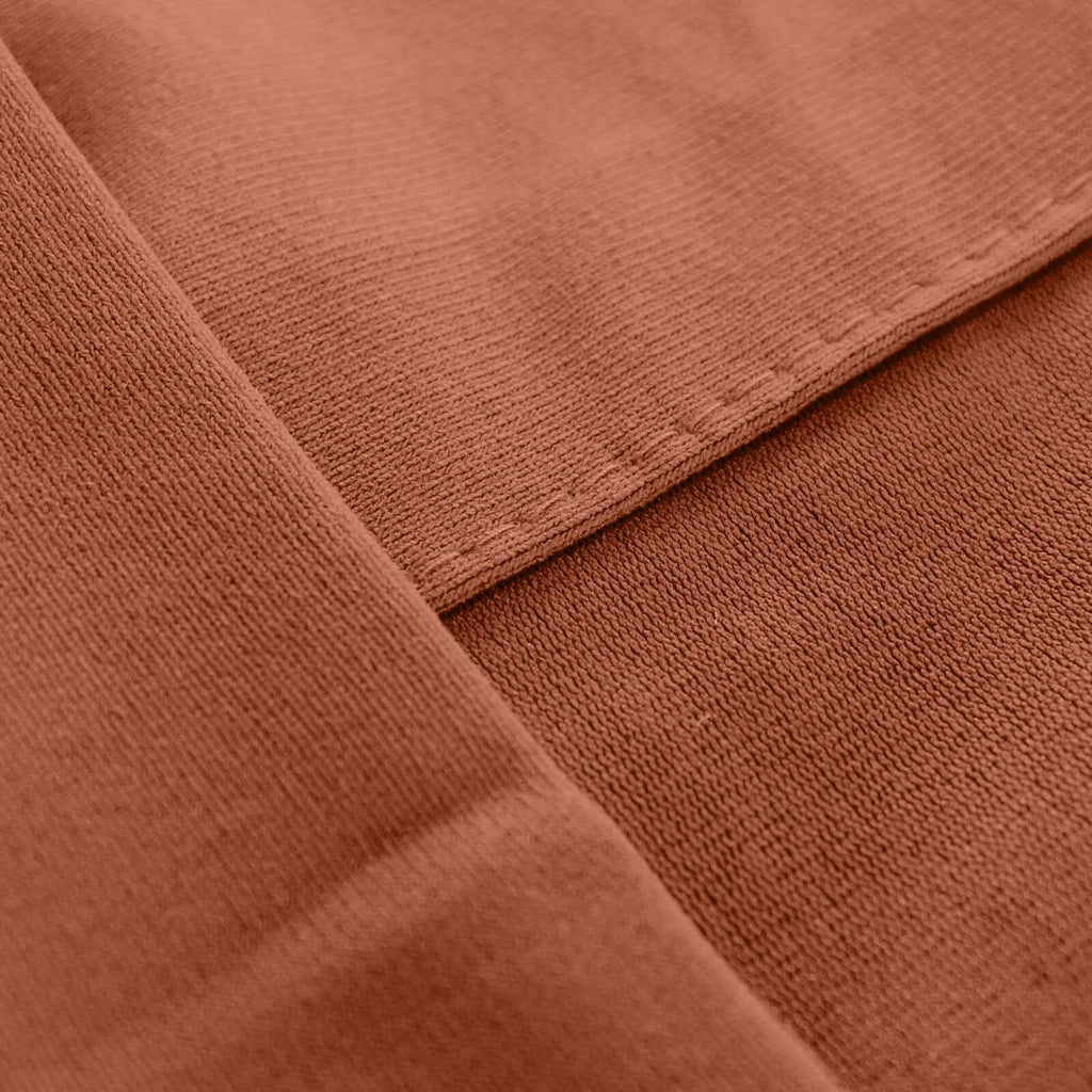 2 Pack Terracotta (Rust) Scuba Polyester Event Curtain Drapes, Durable Flame Resistant Backdrop Event Panels Wrinkle Free with Rod Pockets - 10ftx10ft - Bell Racket Store