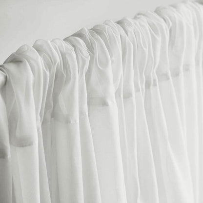 2 Pack White Sheer Chiffon Event Curtain Drapes, Durable Flame Resistant Organza Backdrop Event Panels With Rod Pockets - 10ftx10ft - NestOCart