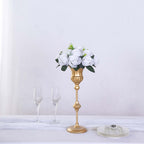 2 Pack White Silk 15 - Head Rose Flower Balls For Centerpieces - 10", Artificial Kissing Ball Floral Arrangements - Bell Racket Store