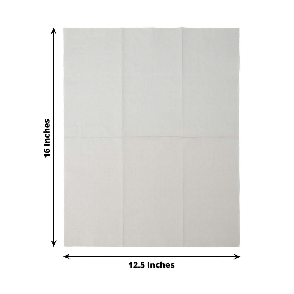 50-Pack Paper Napkins Silver - Soft Disposable 2-Ply Dinner Napkins for Weddings