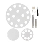 2 Tier Acrylic Round Ice Cream Cone Holder Clear - Sturdy Appetizer Dessert Display Stand with 24 - Slots for Easy & Stylish Event Party Table Setup 12" - Bell Racket Store