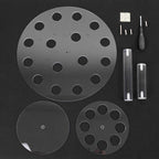 2 Tier Acrylic Round Ice Cream Cone Holder Clear - Sturdy Appetizer Dessert Display Stand with 24 - Slots for Easy & Stylish Event Party Table Setup 12" - Bell Racket Store