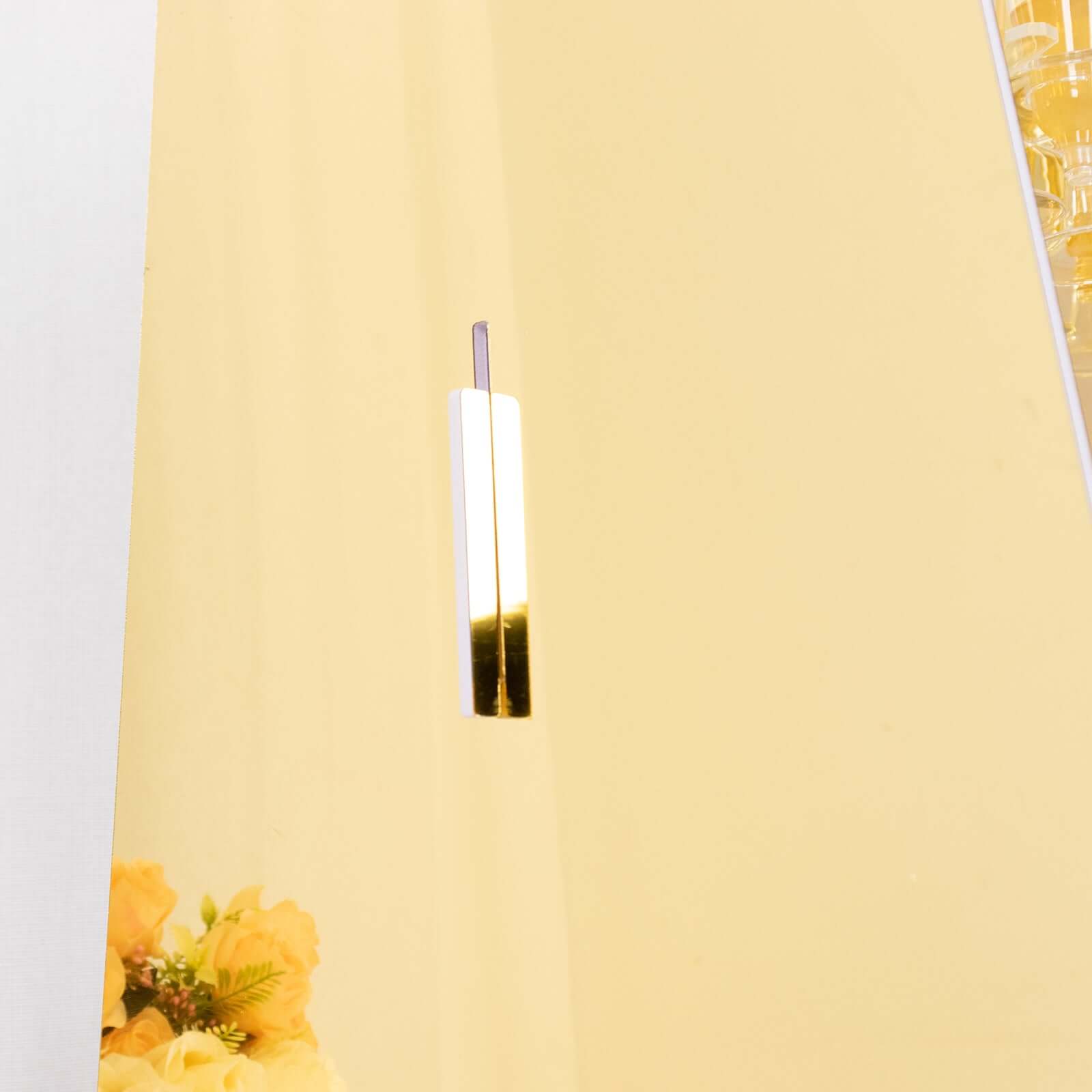 2 - Tier Champagne Glass Holder Display Stand Table Top in Gold Mirror Finish - Modern Stemware Rack Cocktail Drink Holder with 18 Hooks for Events & DIY Bars 25" - Bell Racket Store