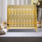 2 - Tier Champagne Glass Holder Display Stand Table Top in Gold Mirror Finish - Modern Stemware Rack Cocktail Drink Holder with 18 Hooks for Events & DIY Bars 25" - Bell Racket Store