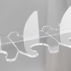 2 - Tier Champagne Glass Holder Display Stand Table Top in Silver Mirror Finish - Modern Stemware Rack Cocktail Drink Holder with 18 Hooks for Events & DIY Bars 25" - Bell Racket Store