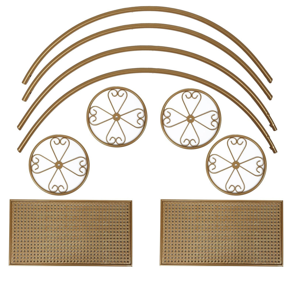 2 - Tier Metal Cupcake Stand Gold - Centerpiece Dessert Display Stand for Pastries & Party Favors 28" - Bell Racket Store