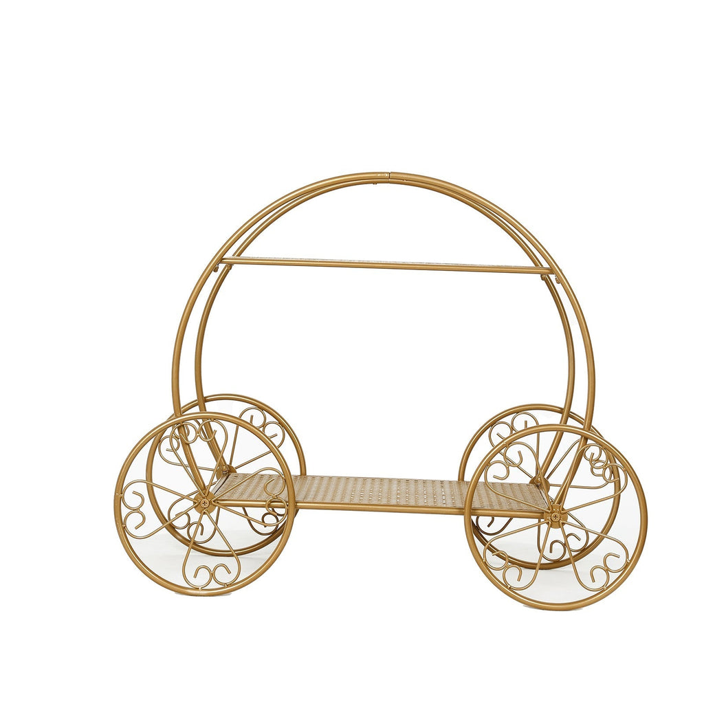 2 - Tier Metal Cupcake Stand Gold - Centerpiece Dessert Display Stand for Pastries & Party Favors 28" - Bell Racket Store