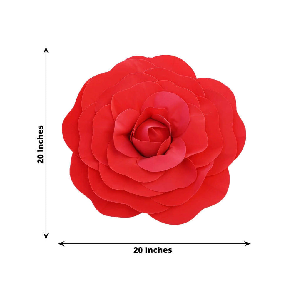 2 Pack 20" Large Red Real Touch Artificial Foam DIY Craft Roses