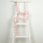 20 LED Garland Fairy String Lights Cherry Blossom Design Blush Warm White - Battery Operated Party DÃ©cor 6ft - Bell Racket Store