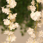 20 LED Garland Fairy String Lights Cherry Blossom Design White Warm White - Battery Operated Party DÃ©cor 6ft - Bell Racket Store